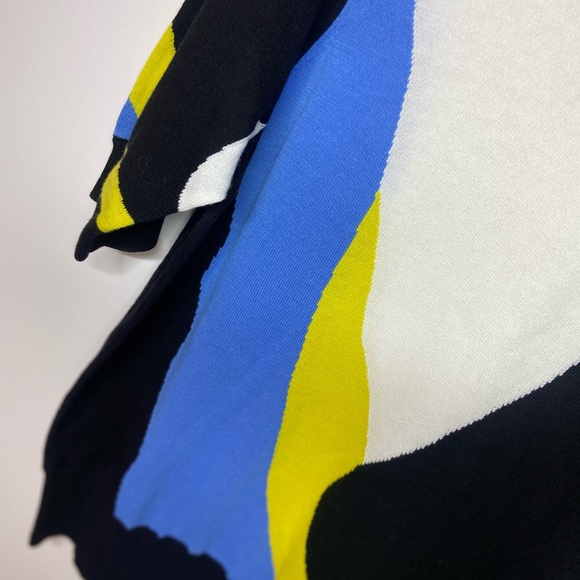 DKNY Multicolor Abstract Knit Top - Picture 3 of 6